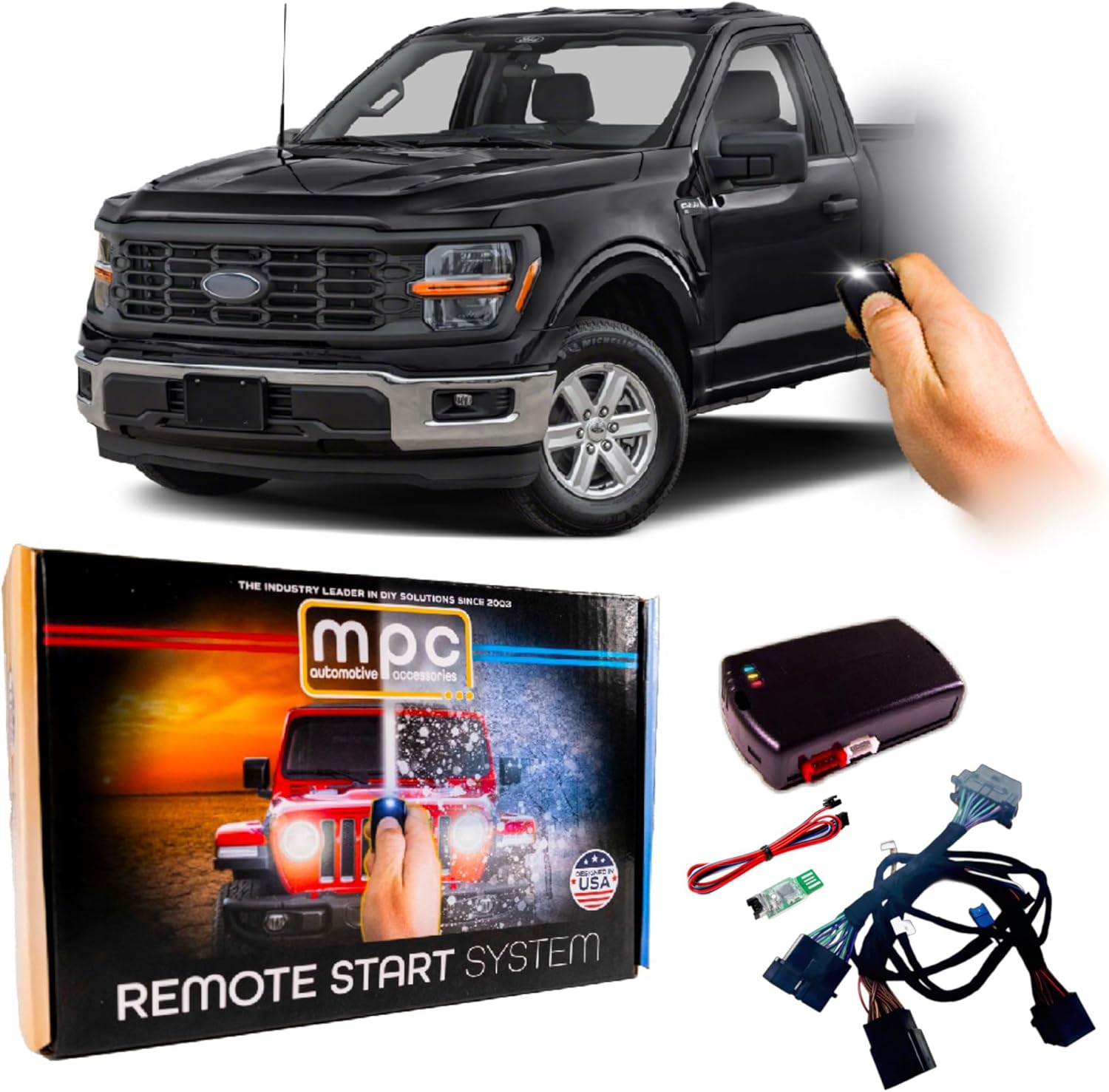 MPC Remote Start Kit Compatible with Ford F-150 2024-2025 || Plug and Play || Lock-Unlock-Lock to Start || No Horn Honk || USA Tech Support