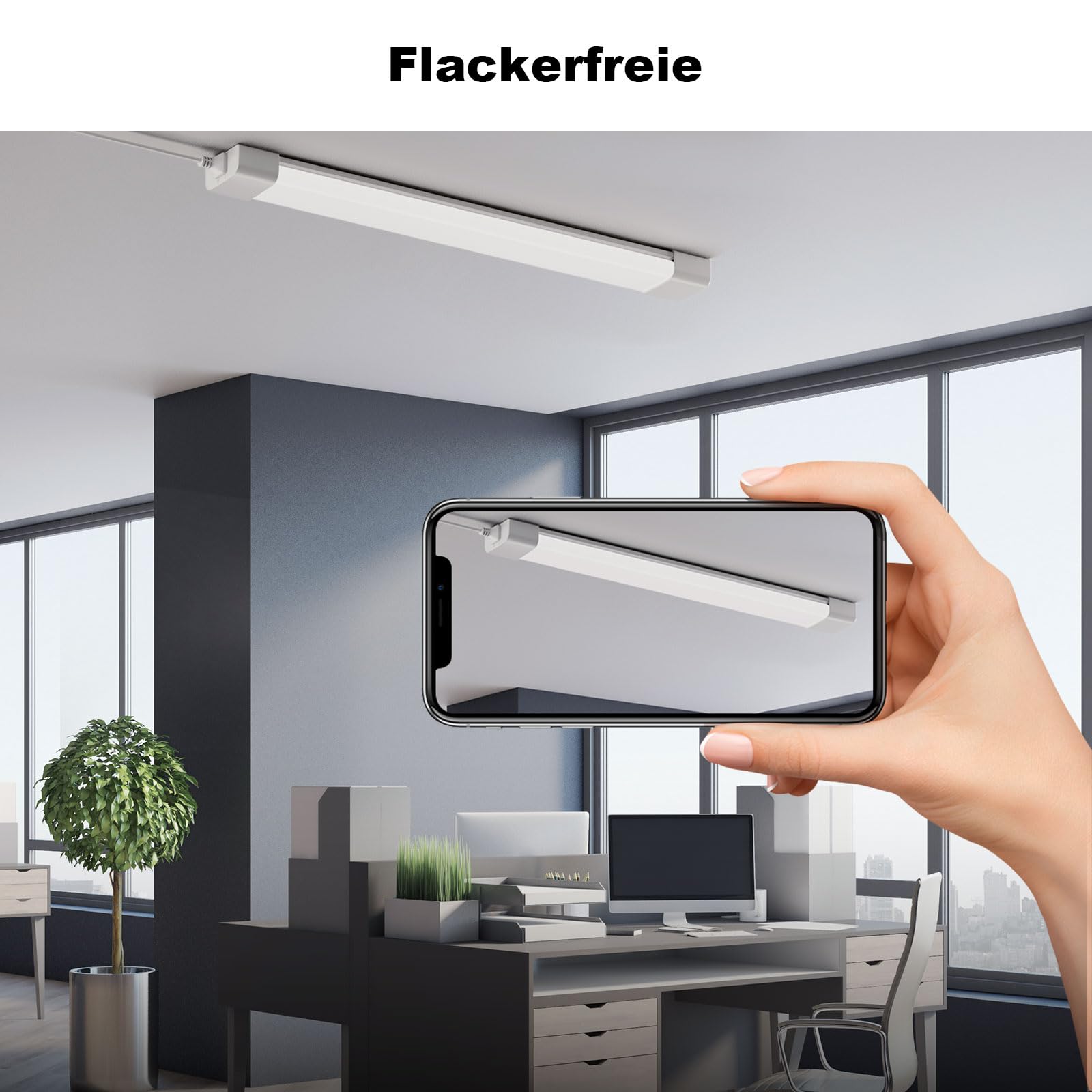 Tube Led 60Cm 18W 1800Lm Linkable Luminaire Atelier Lumière Du Jour