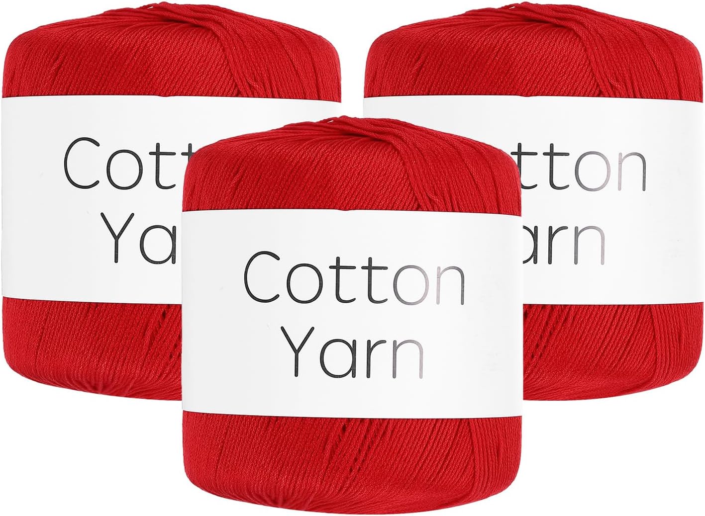 Cotton Yarn,100% Cotton Soft Knitting Yarn [for Hand DIY Bag Cushion Crocheting Knitting Project Home Decor] -3 Packages of 120g/4.23oz(Per Skein 40g/137yards)/Brown Shades