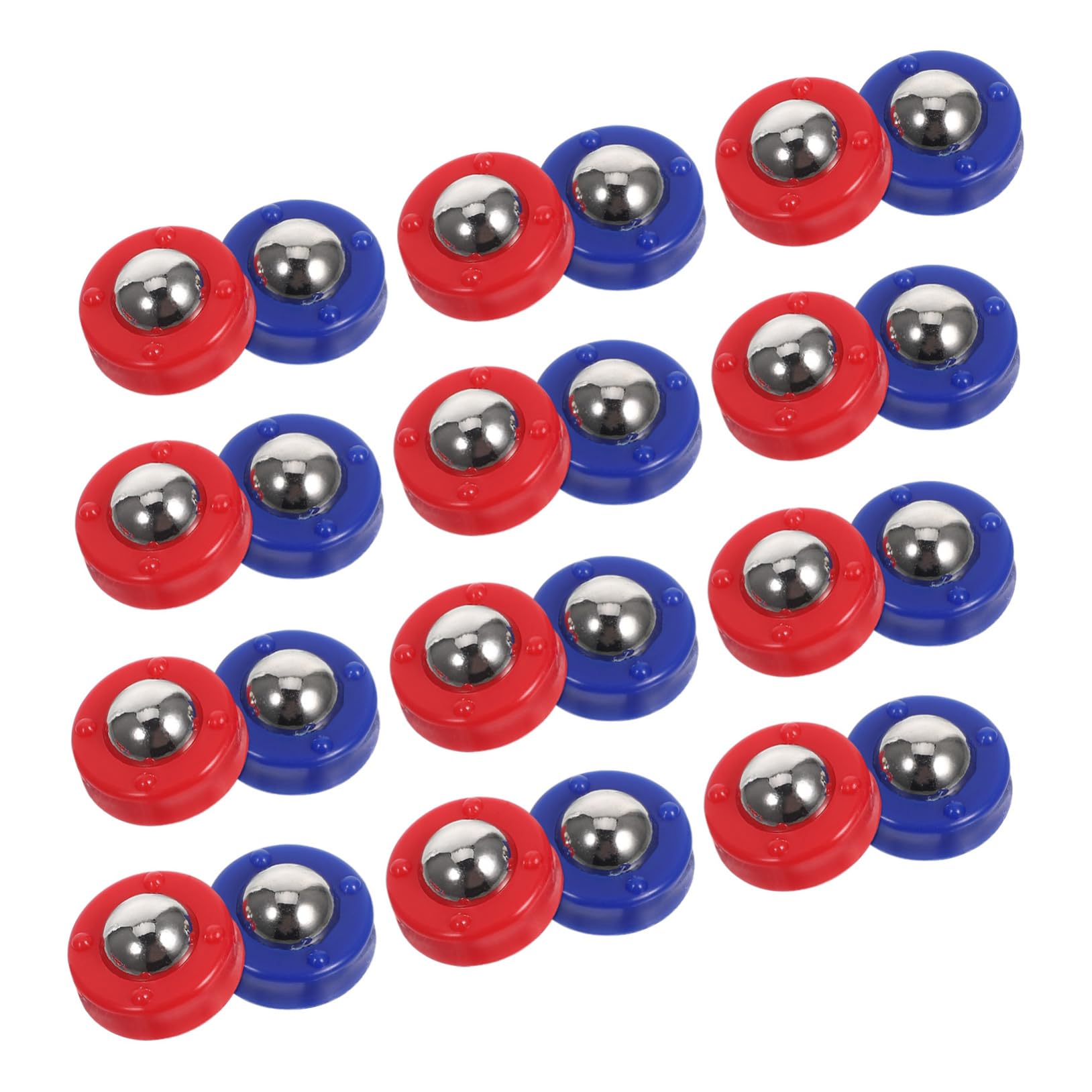 Happyyami Palets de Jeu de Palets de Table Mini 24 Pièces Acier Plastique | Jeu D’intérieur pour Bureau, Accessoires de Remplacement, Format Compact pour Activités Parent-garçon et Filles