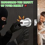 FITNATE Fingerprint Door Knob, Biometric Smart Lock with App Control, Keyless Entry Door Knob with Bluetooth Digital Code, Touch to Open Knob for Bedroom,Home,Hotel,Office, Silver