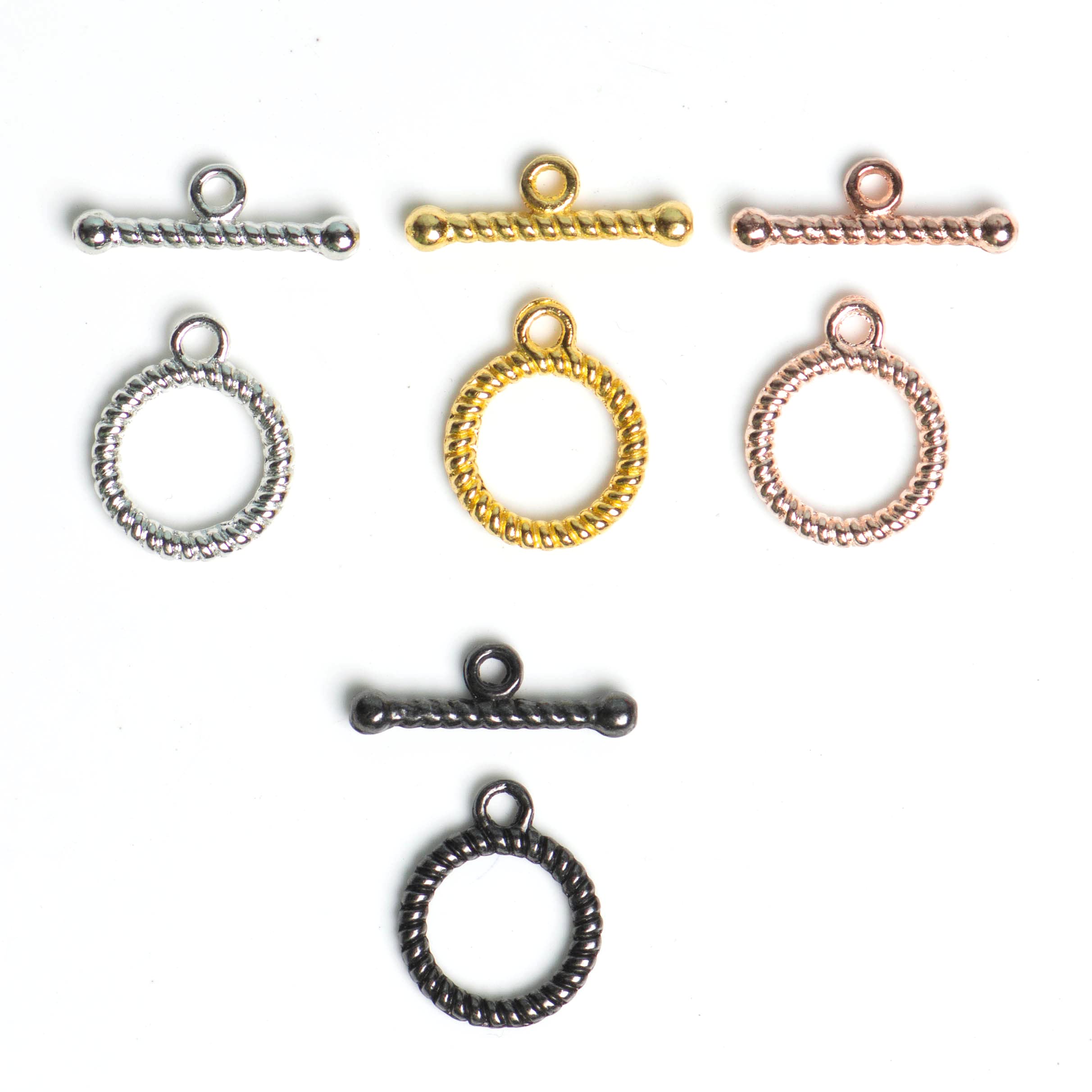 SATRA TRADERS | Size : 12mm 20pcs Round Designer Toggle Clasps for Necklaces Bracelet Anklet DIY Jewellery Making