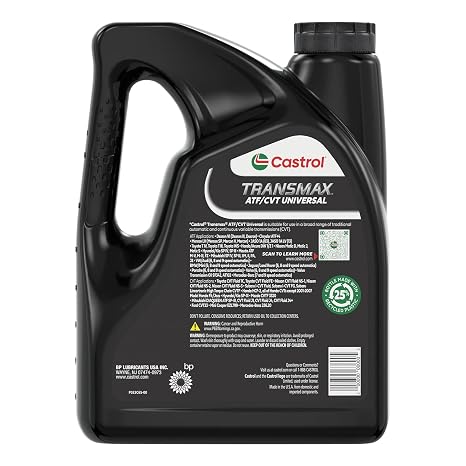 Castrol Transmax ATF/CVT Universal Automatic Transmission Fluid, 1 Gallon (Pack of 3)