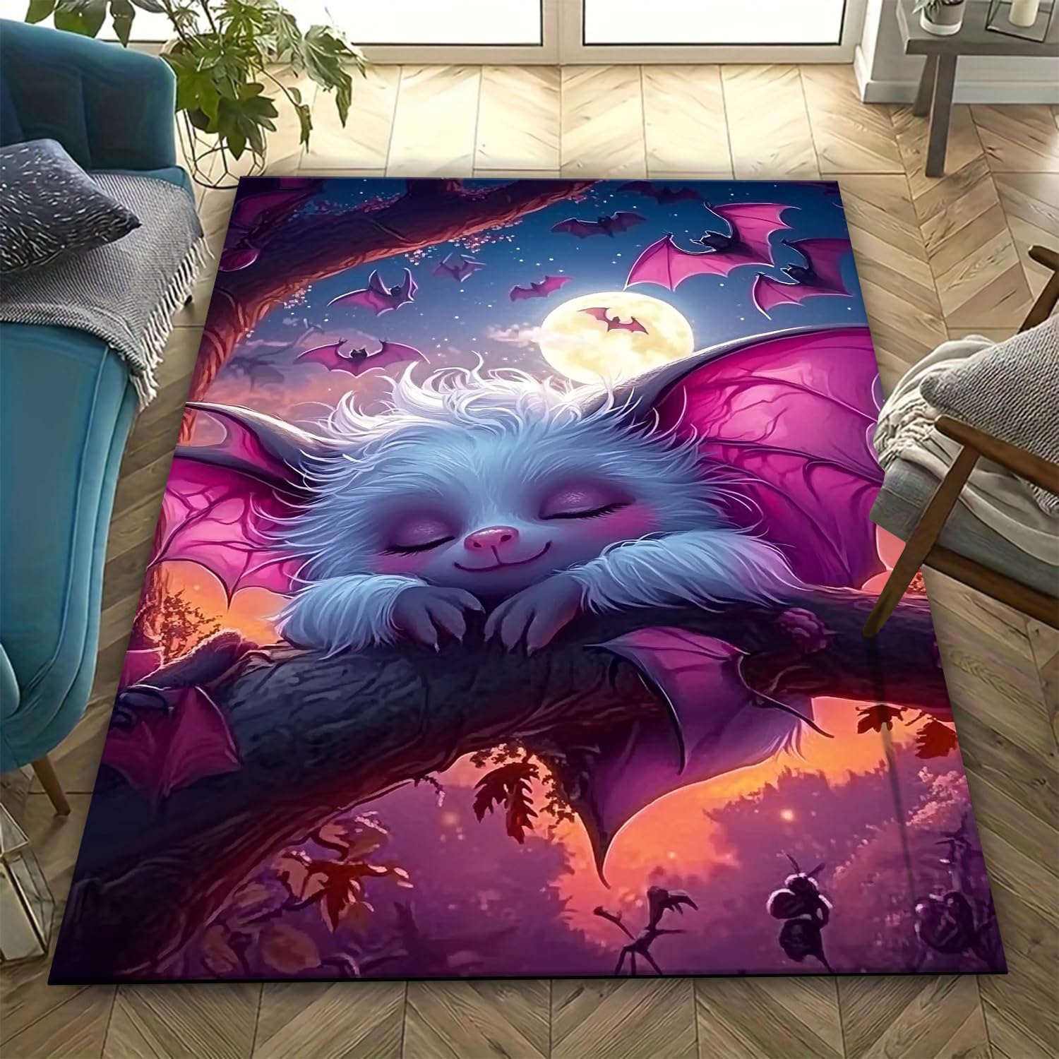 Tapis anti-fatigue facile à nettoyer motif animal 3D avec envers antidérapant 200x300