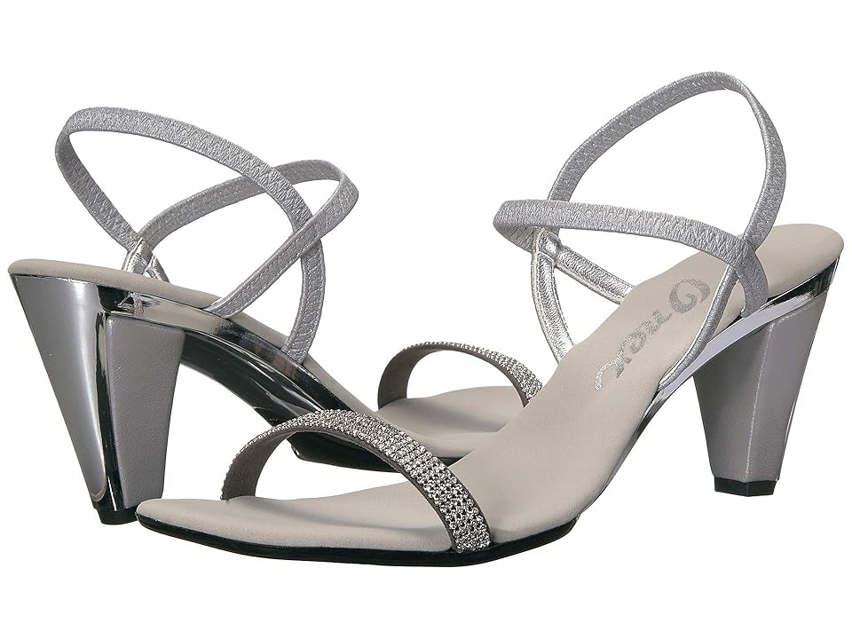 Onex Iced (Matte Silver) Women's Dress Sandals INTERNATIONAL SHIPPING