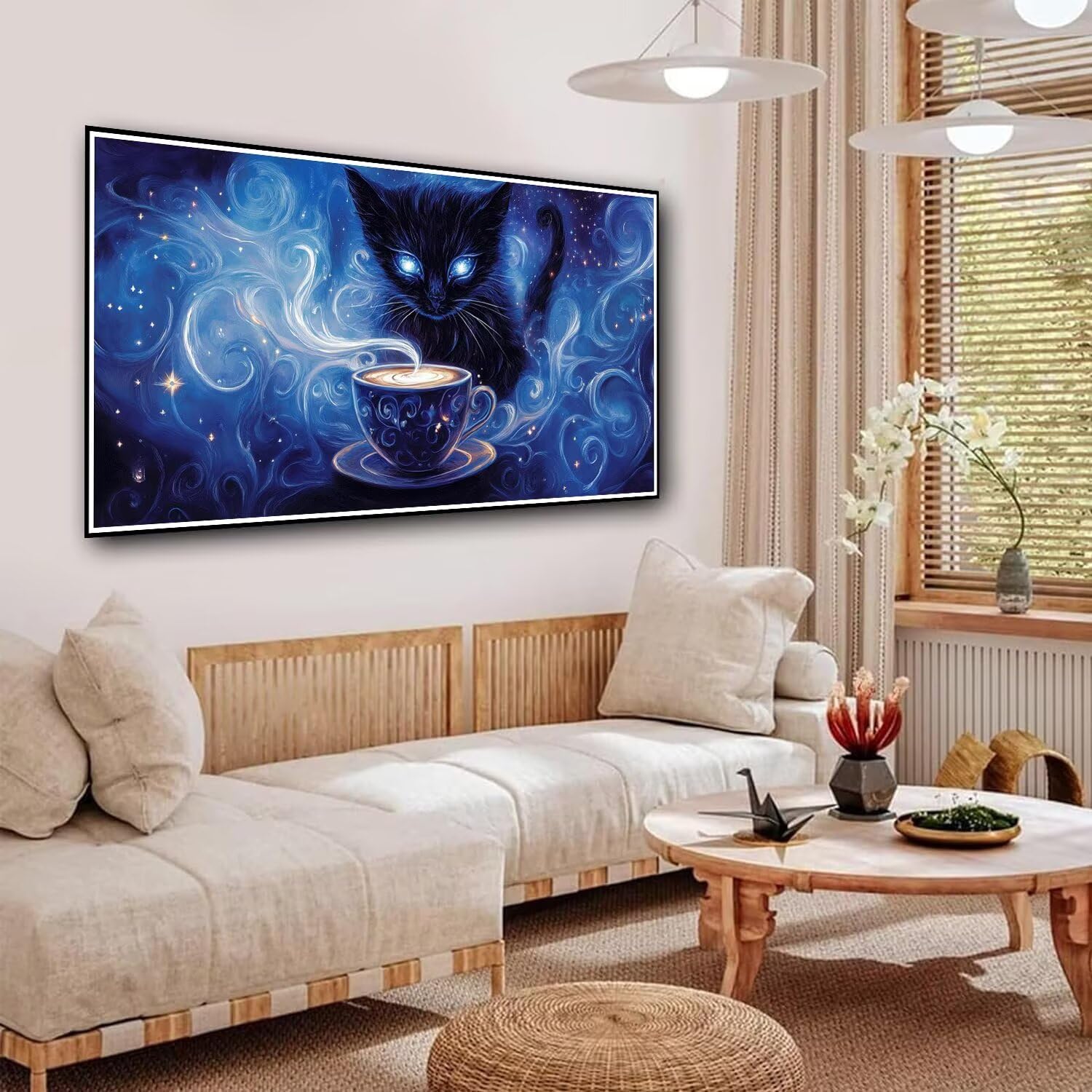 Pintar por Numeros Sueño 50x100 cm Grande Pintar con Numeros Adultos Gato DIY Cuadros para Paint by Numbers Kit Lienzos Acrílico Pinceles Decor Hogar, Regalos Originales para Hombre/Mujer-KL3