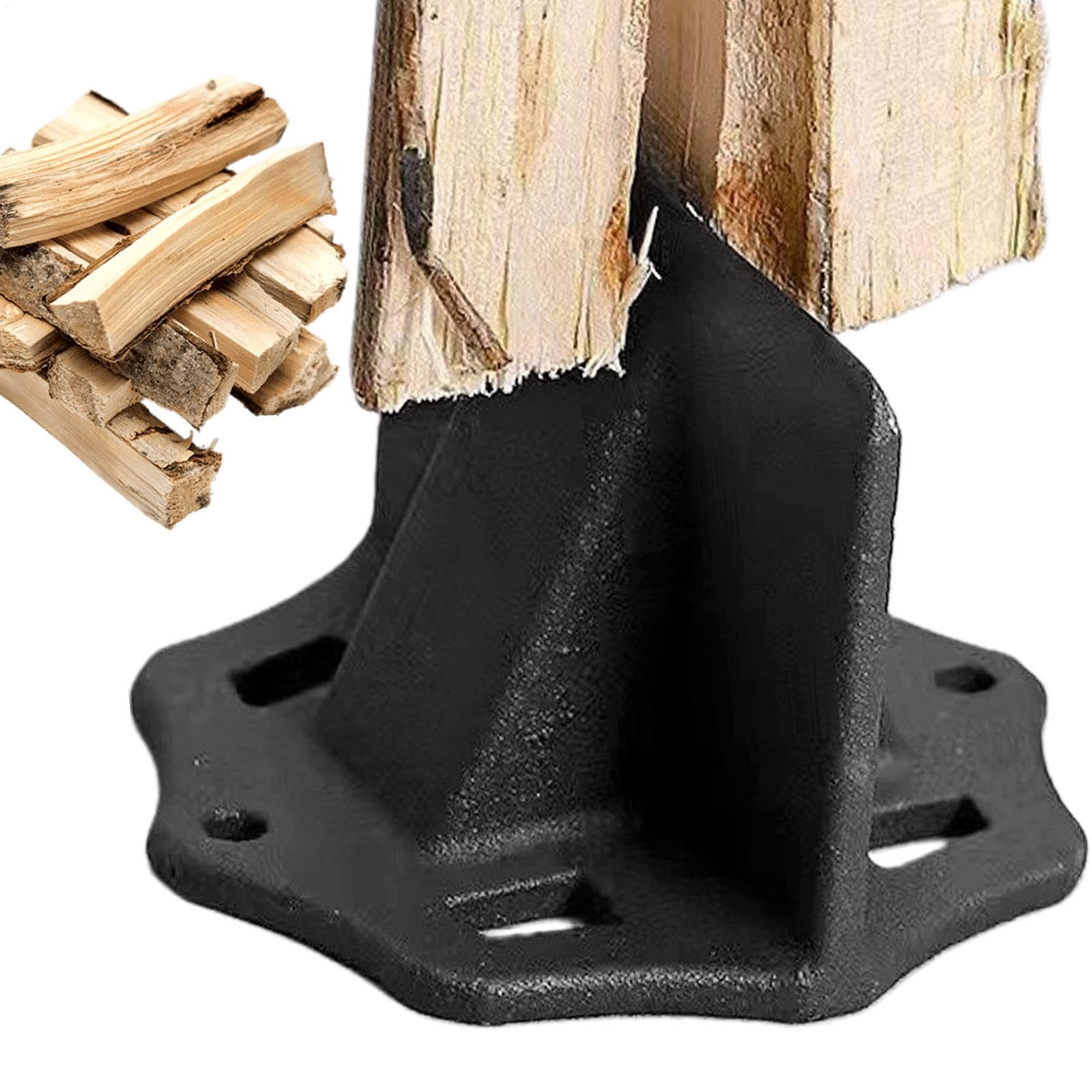 Divisor de leña, partidor manual de troncos,Separador de troncos cuña Cortador de madera cúbico | Divisor de troncos eficiente, trituradora de madera para acampar al aire libre, vida rural