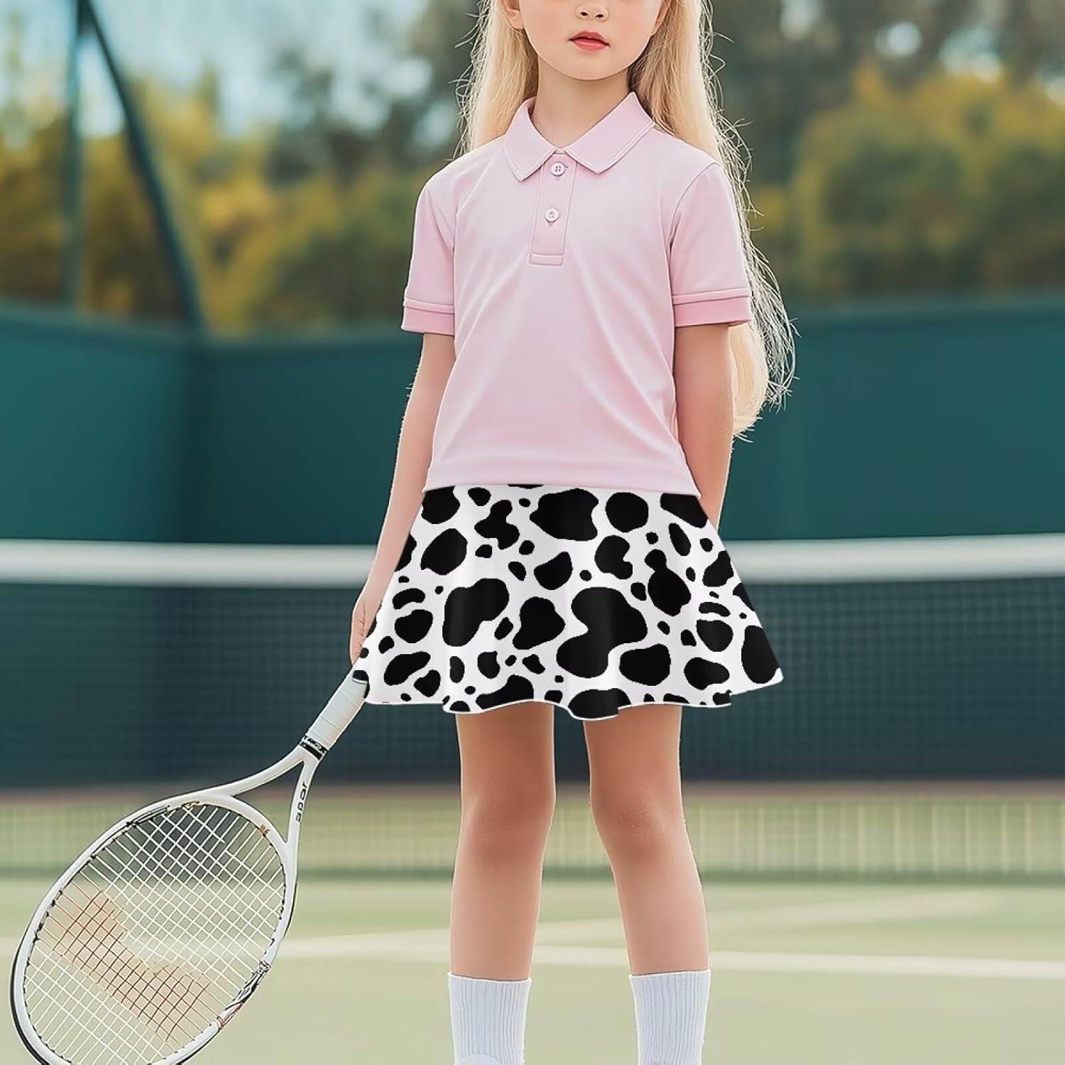 Kids 2 in 1 Skorts for Girls Tennis Athletic Skirts with Pockets 5-14 Years Casual High Waisted Comfy Skorts