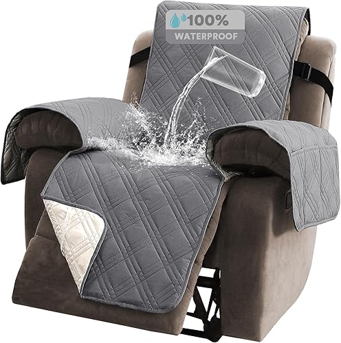 Miniatura 32 de PrinceDeco - Funda para sofá 100% impermeable para sofá de 3 cojines, apta para mascotas, antideslizante, para perros, lavable, protector de muebles