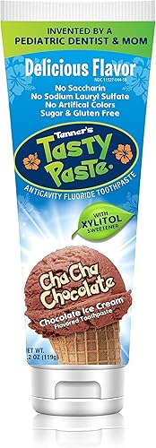 Tanner's Tasty Paste Pasta de dientes con flúor anticaries Cha Cha Cha Chocolate 4.2 oz.