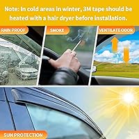 Vista 5 de Visera de ventana para Jeep Cherokee 1984-2001 (Excluye Modelo Limited), Protectores Guards Shields de lluvia de canal exterior, Deflector