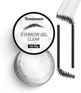 Teenanseen Clear Eyebrow Gel: Long-Lasting Waterproof Brow Wax Kit for Sculpting, Holding & 3D Freeze - No Residue, Includes Brushes (1 Pack)