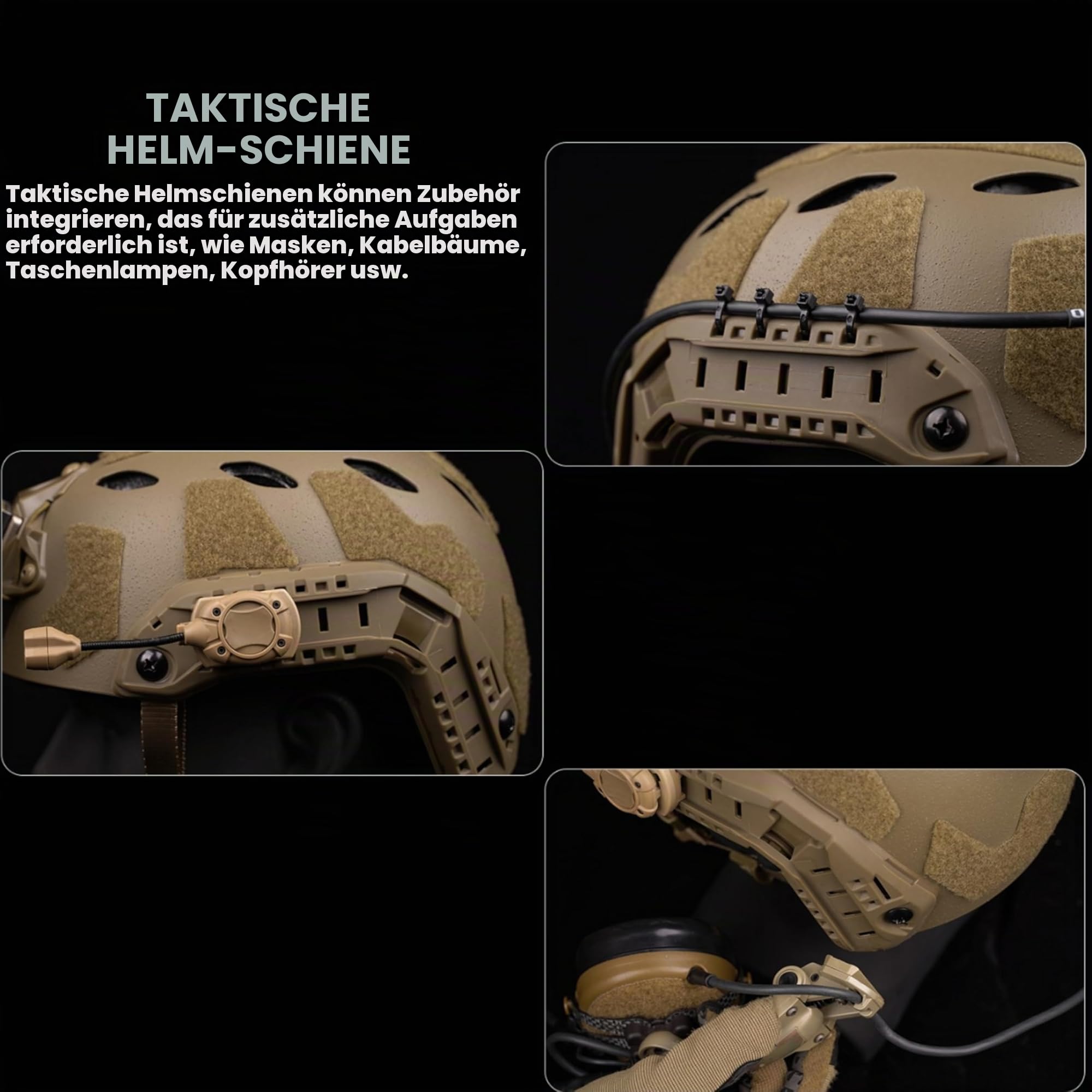 taktischer Fast SF High Cut Helm Sandgestrahlte Version Kopfhörergurtschlitze Reservemasken-Verbindungslöcher Airsoft CS-Spielhelme