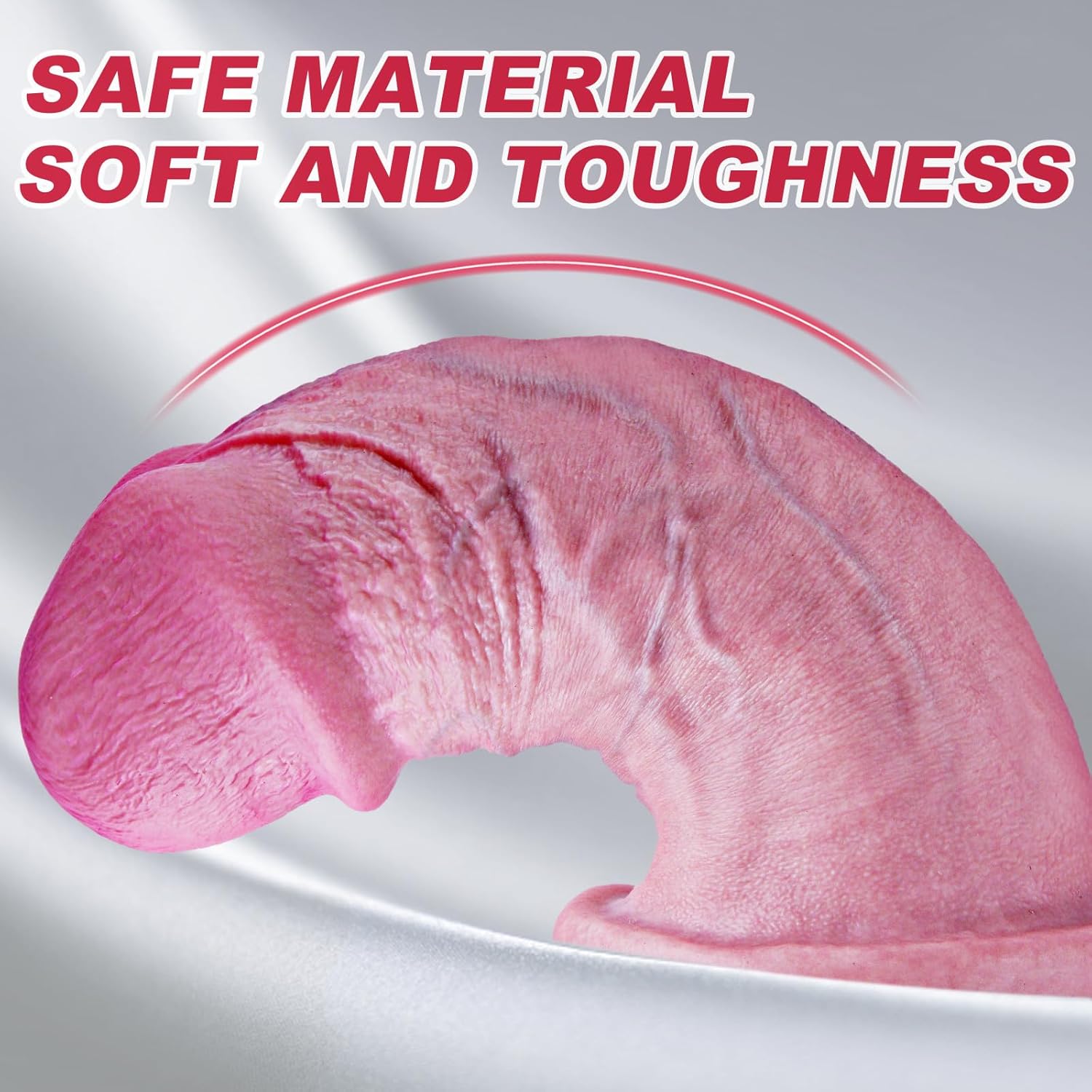 3.4" Diameter Soft Silicone Extra Thick Giant Dildo with Suction Cup, 10.4 Inch Realistic Large Monster Anal Dildo XXL XXXL Penis, Biggest Girth Dildo Extreme Sex Toy for Women Men Advanced Users