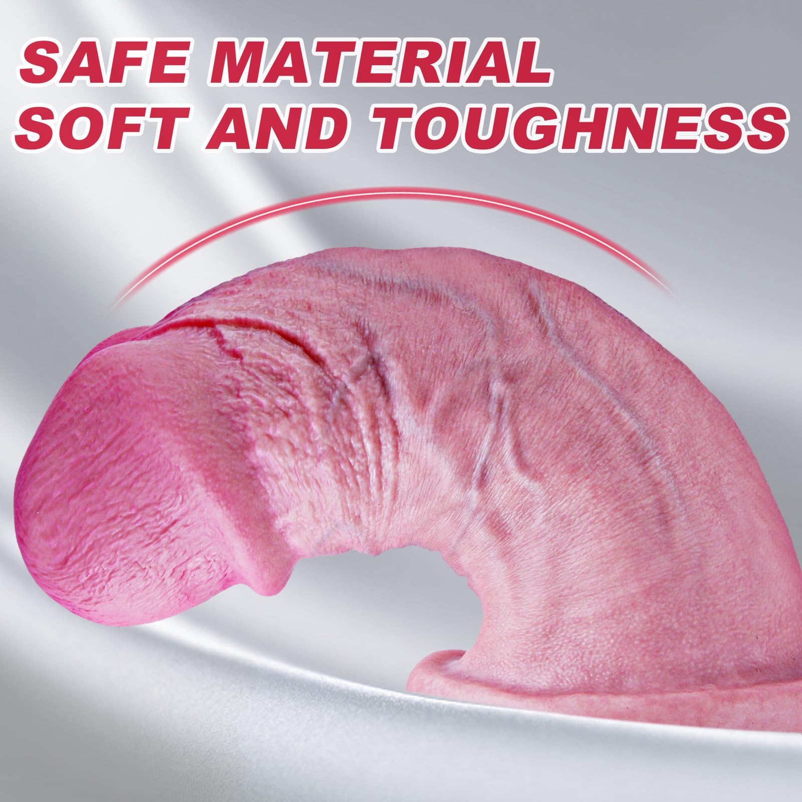 Dildo gigante in silicone extra spesso con ventosa da 8,7 cm di diametro, dildo realistico per punto G da 26,5 cm, sex toy anale XXL per uomini e donne esperti.
