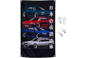 JDM Car Poster: Vintage Tapestry for Garage, Bedroom, Dorm Decor