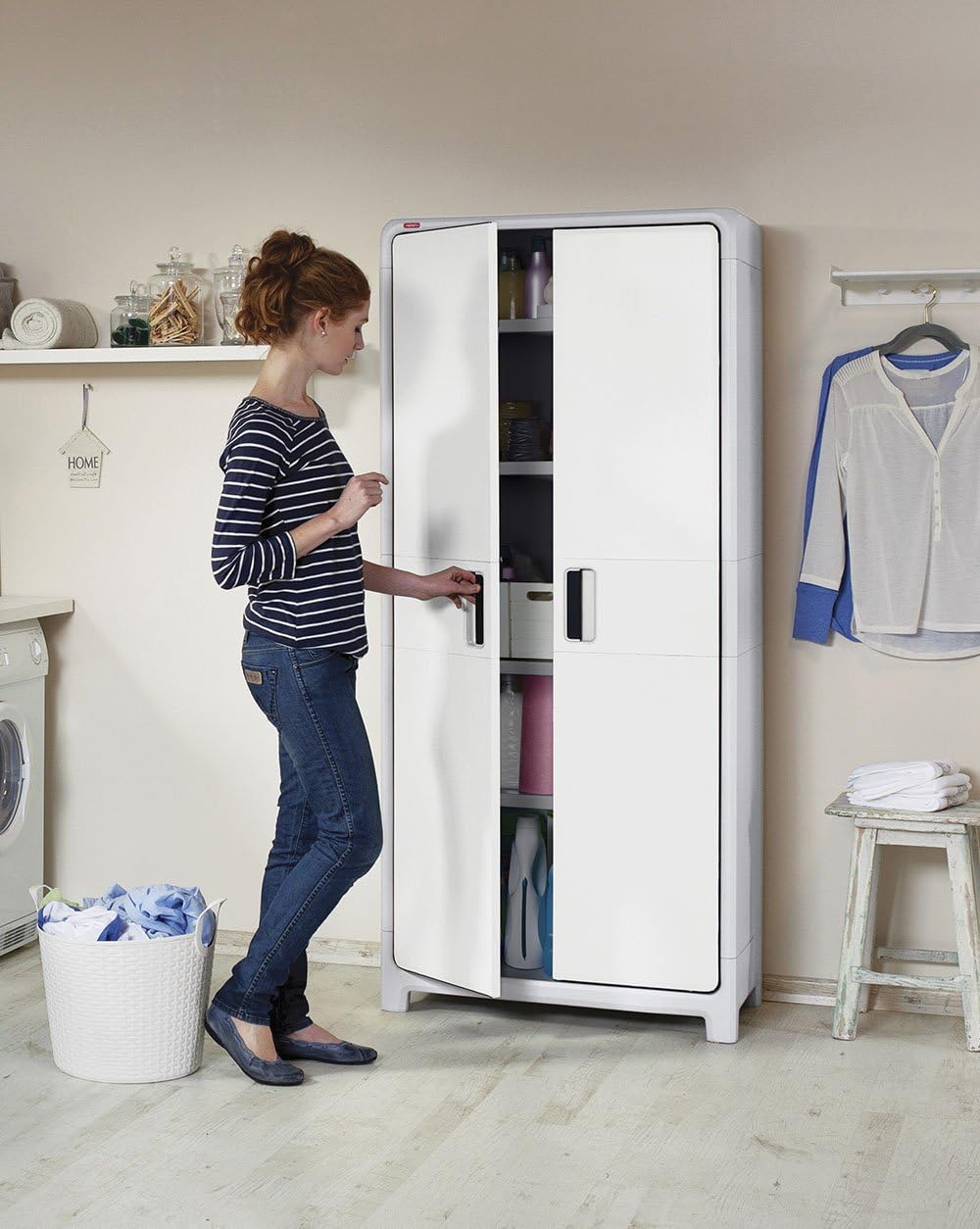 Keter Optima Wonder Indoor Cabinet, Grey/White