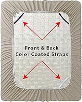 Vista 194 de Empyrean Charcoal Grey Extra Deep Pocket Fitted Sheet Full Size, Hotel Luxury Deep Pocket Full Size Fitted Sheet Only Easily Fits 18 to 24 Inch