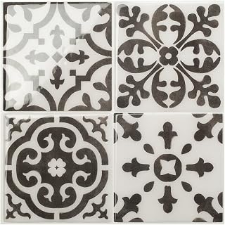 SMART TILES Peel and Stick Backsplash - 5 Sheets of 9" x 9" - 3D Adhesive Peel and Stick Tile Backsplash for Kitchen, Bathroom, Wall Tile