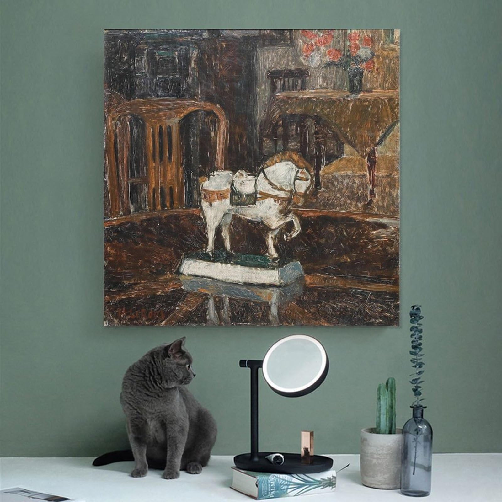 ANFOTCM Henri Louis plakat wydruk do pokoju nastolatków chłopców sztuka ścienna obraz na płótnie wydruk 28 x 28 cali (70 x 70 cm)