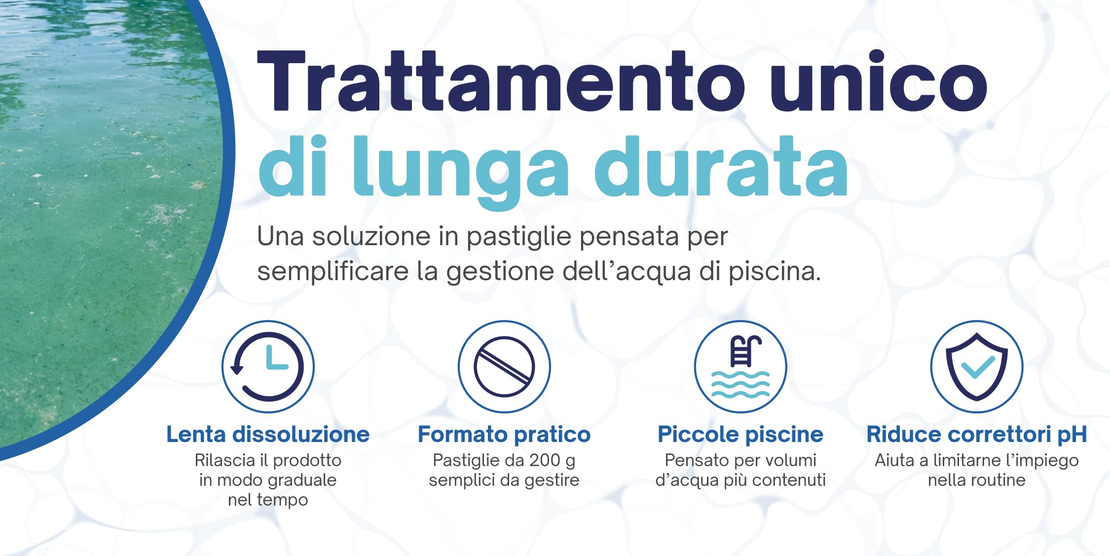 Cloro Multifunzione Pastiglie 200g Piscina, 10kg