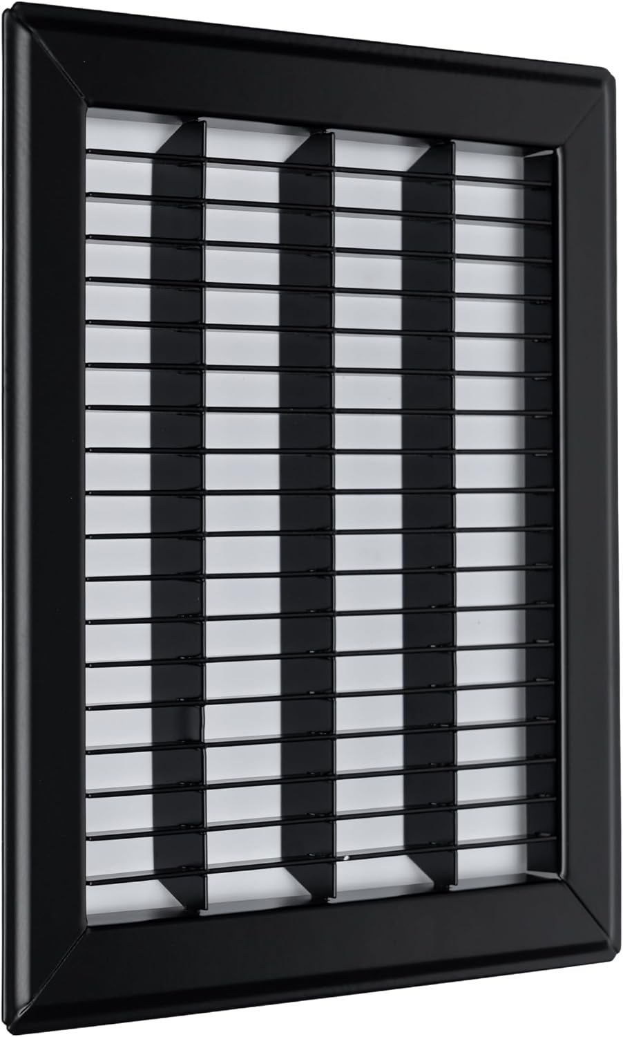 Fits 8x10 and 10x8 Duct Opening | Return Air Floor Grille by Handua | Walkable Vent Cover Grill for Floor | Black | Heavy Duty Fixed Blades | Outer Dimensions: 9.75"W X 11.75"H