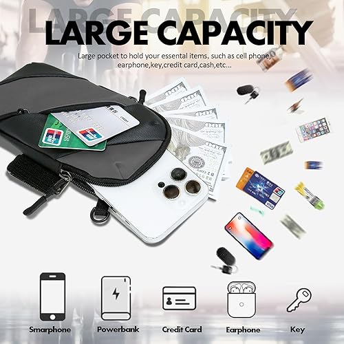 Miniatura 5 de Brazalete para teléfono celular para correr, bolsa cruzada con correa para el brazo para mujeres, hombres y niños, iPhone 15 14 13 12 11 Pro Max Xs