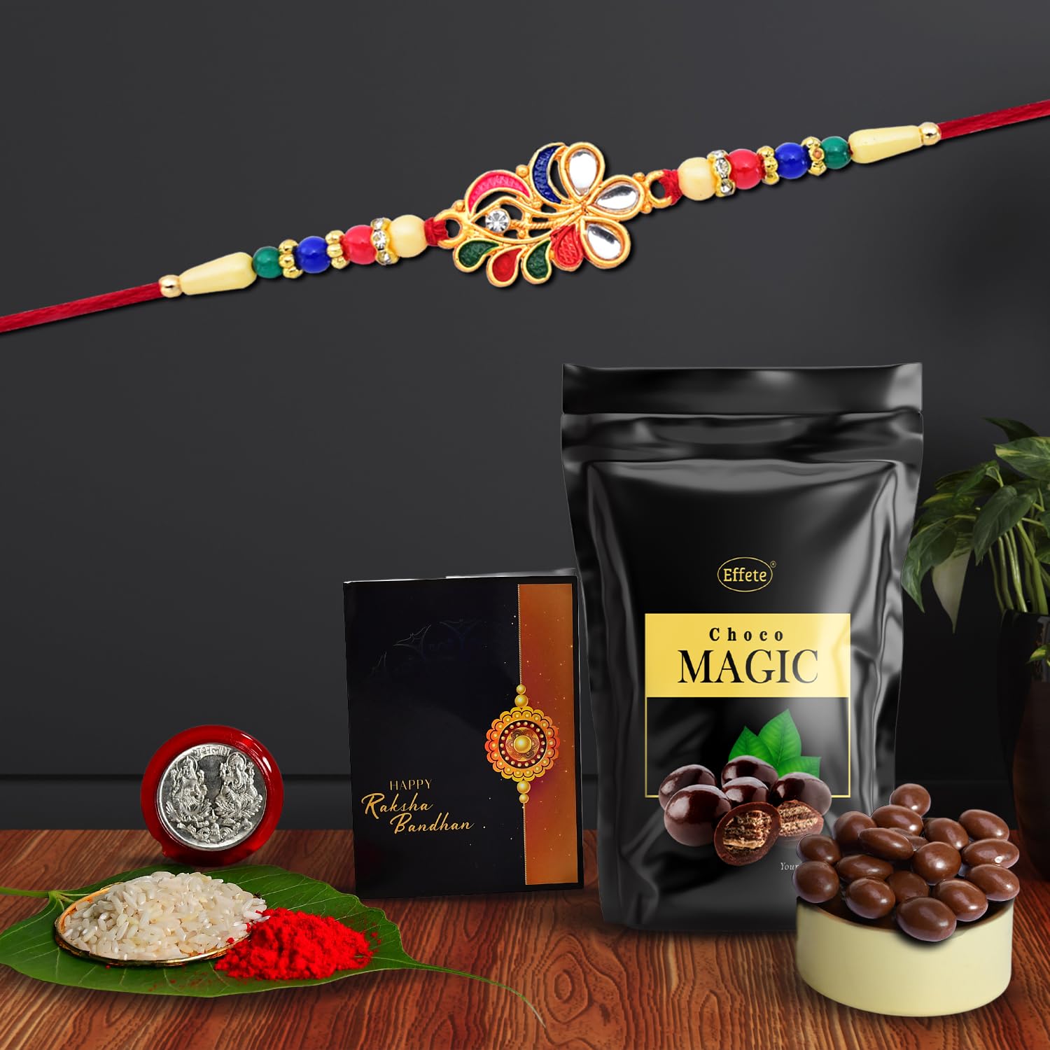 Oblivion Rakhi For Brother With Effete Choco Magic (Pouch) With Pooja Coin & Greeting Card, Rakhi With Gift, Rakhi Combo, Rakhi For Brother And Bhabhi, Rakhi Gift For Brother, Rakhi For Brother With Chocolate, Rakhi Set Of 1 (K1_556_SM) (B0CFHQ63S5) Amazon Price History, Amazon Price Tracker