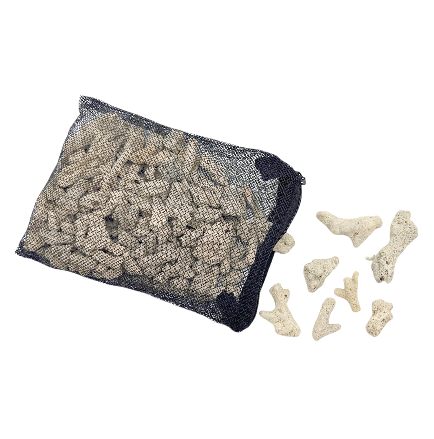 Filtro de coral triturado para acuario, tanque de peces de coral triturado para acuario de agua dulce, filtro biológico para acuarios, bolsa de medios, filtro reutilizable para acuario