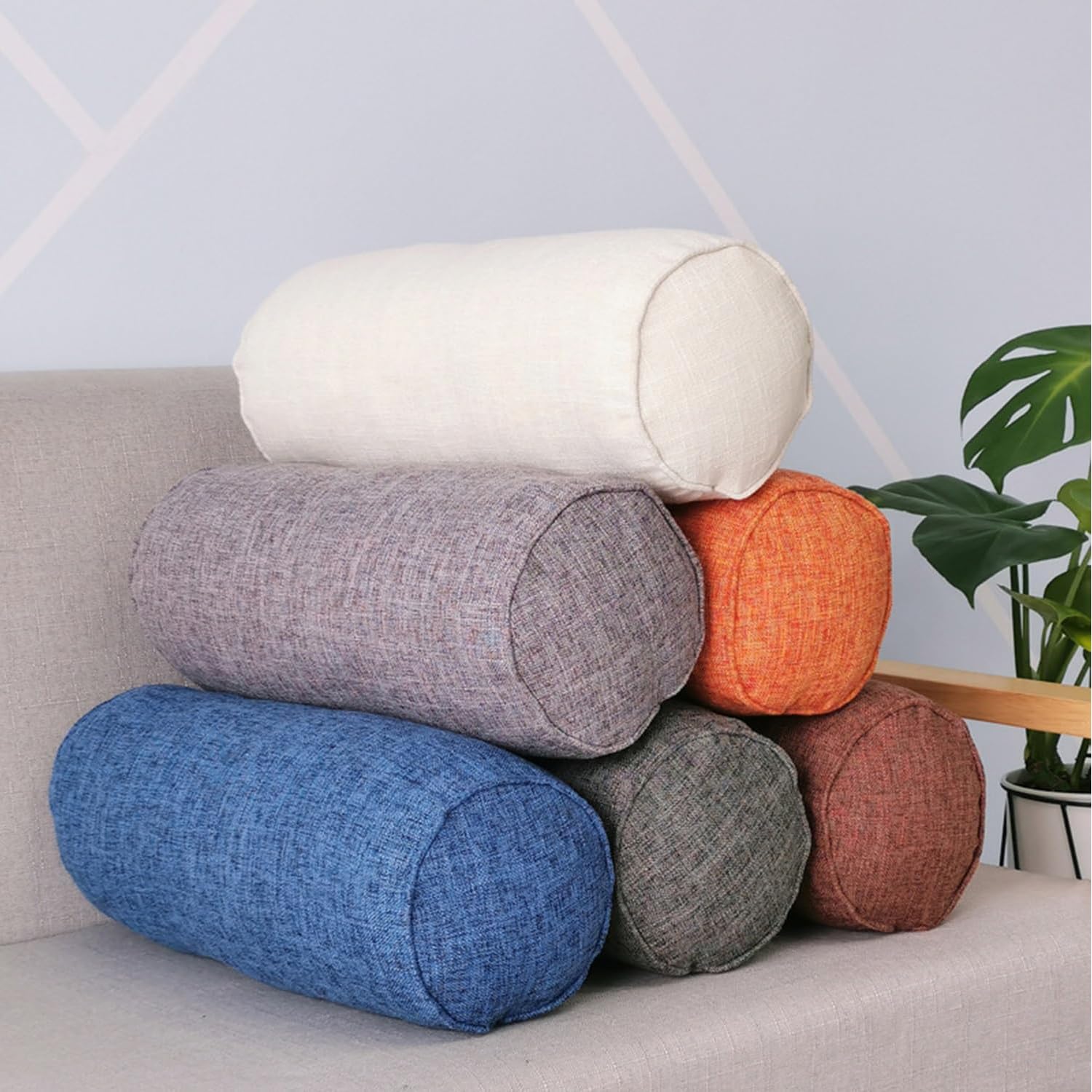 Poduszka pod kark i poduszka na szyję długa poduszka podłokietnik poduszki na sofę poduszka do spania boczna ergonomiczna poduszka pod szyję khaki 20 x 100 cm
