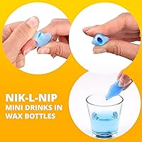 Vista 3 de Botella de cera para dulces rellenas con jarabes saborizados, botellas de cera vintage Candys Nik-L-Nips de caramelos surtidos a granel – 15 onzas