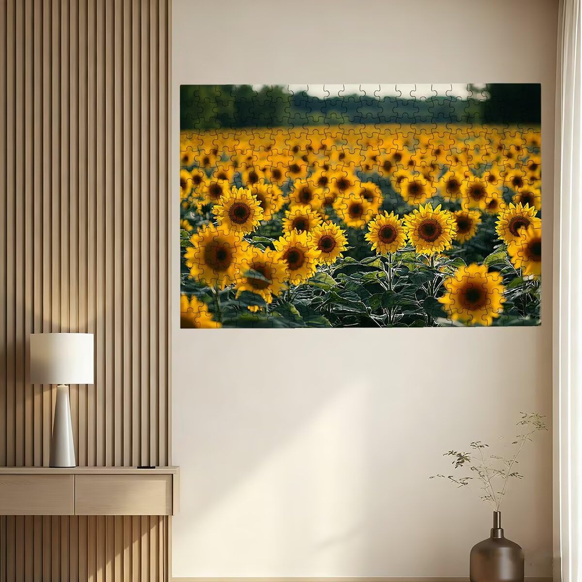 Puzzle 5000 sztuk dorosłych kwiat, puzzle słonecznik, puzzle 5000 sztuk dla dorosłych, drewniane puzzle z pudełkiem na prezent rozmiar 156x105cm, wyzwanie puzzle dla całej rodziny, prezent dla kobiety