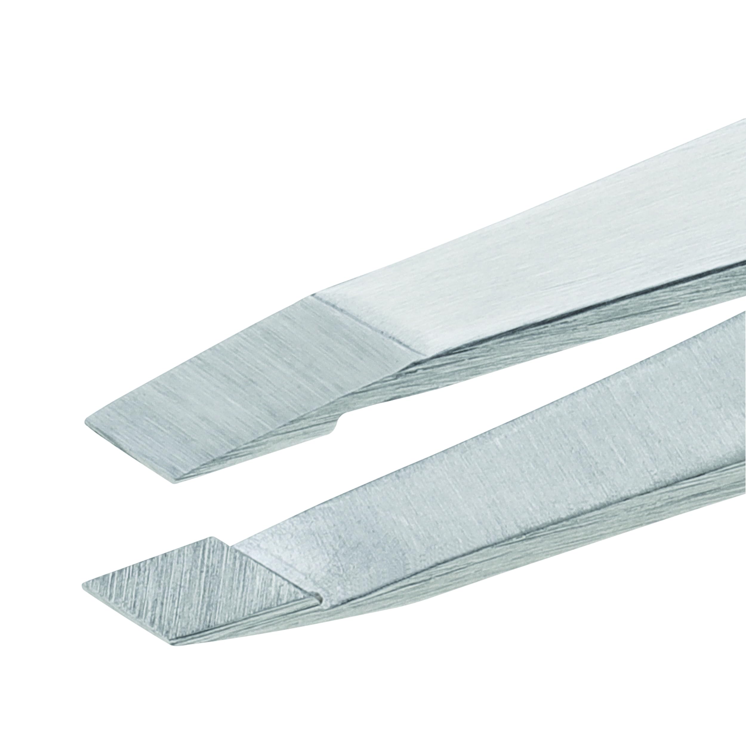 TWEEZERMAN Pinzetta (punte di precisione inclinate affilate a mano, qualità professionale, ergonomica, per sopracciglia, acciaio inox)