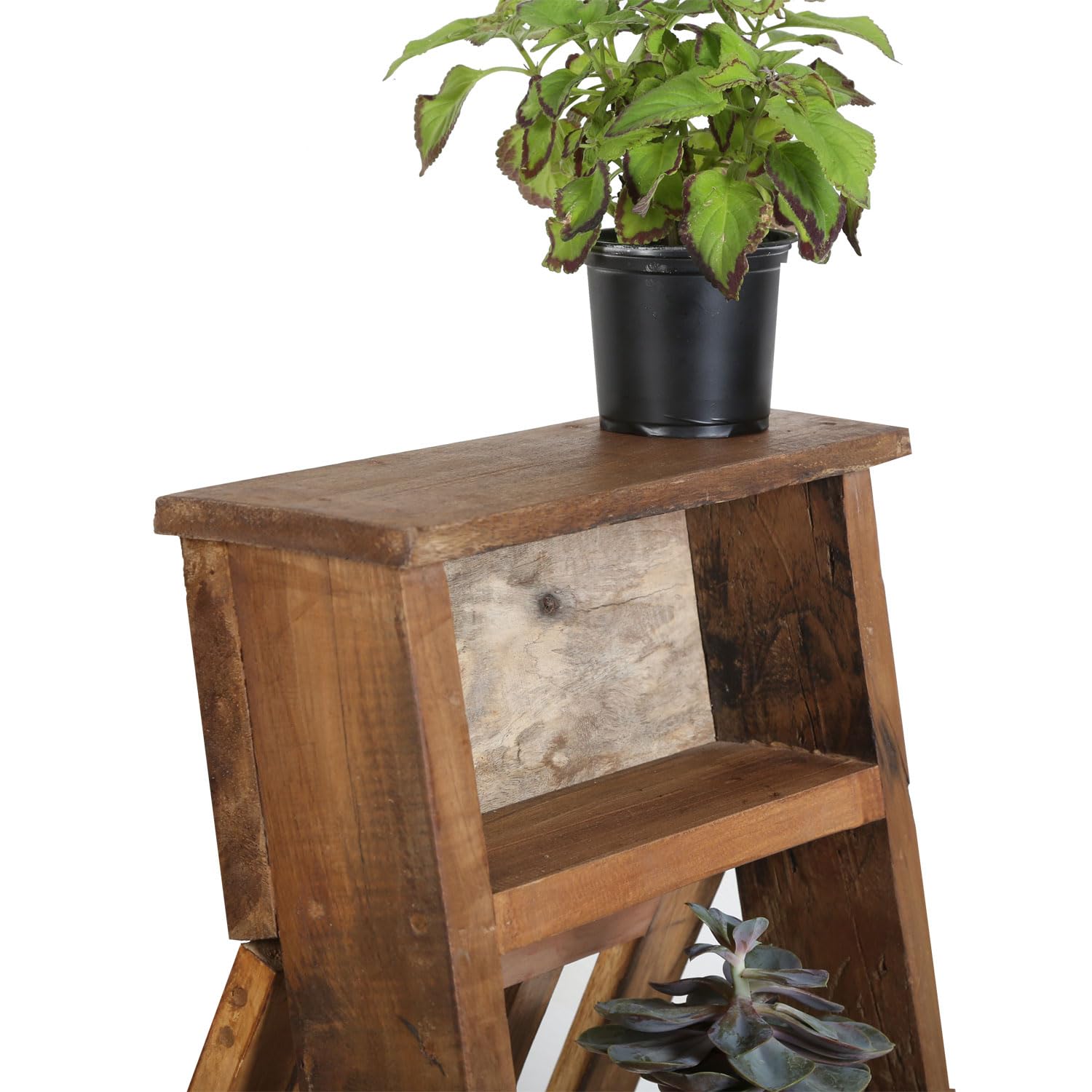 Casa Moro Pflanzenregal ASTI Blumenständer Leiterregal 5 Ablagen klappbare Pflanz-Etagere aus recycelltem Teak-Holz
