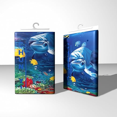 Miniatura 7 de Chunyi cortinas para regadera de poliéster con estampado digital impermeables de 72" x 72", Poliéster & Mezcla de poliéster, Mar azul, delfín ,