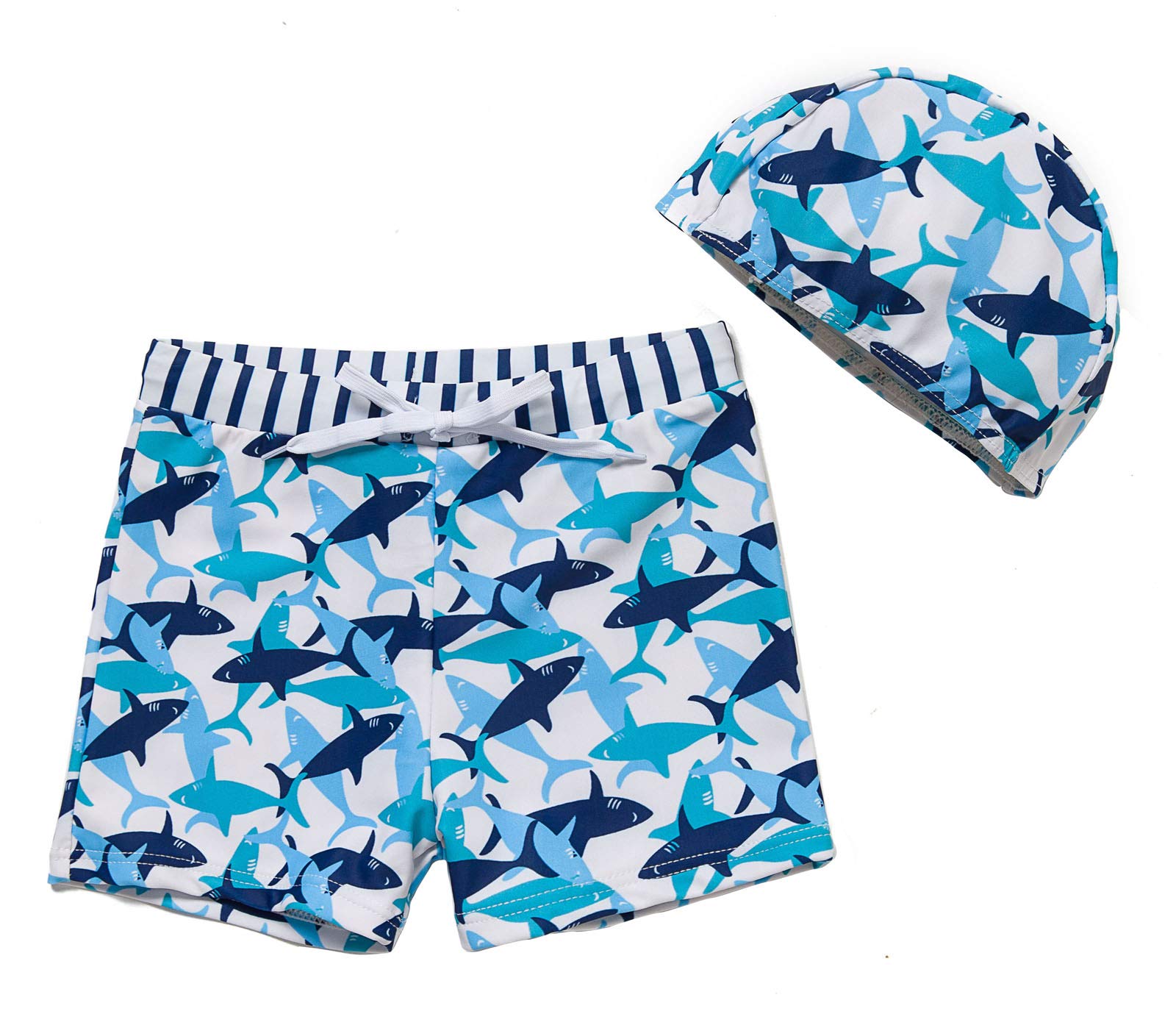 BONVERANO Baby Boy Swim Board Shorts Shark