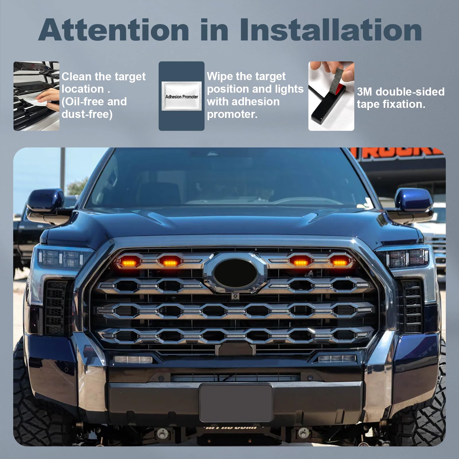 LED Grill Lights For 2022 2023 2024 Toyota Tundra Raptor Lights for ...