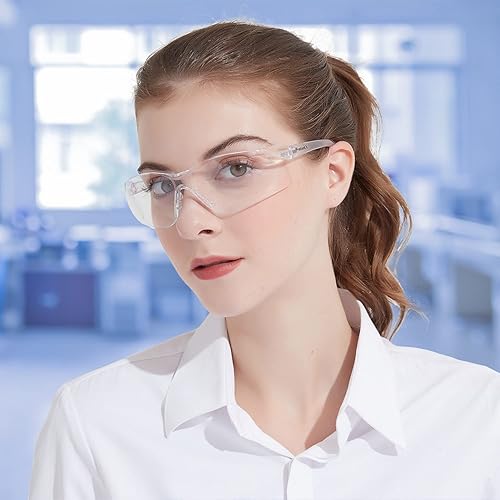 Miniatura 5 de ProtectX Gafas de seguridad para hombres y mujeres, lentes de sol de seguridad con lentes antivaho resistentes a los arañazos, agarres