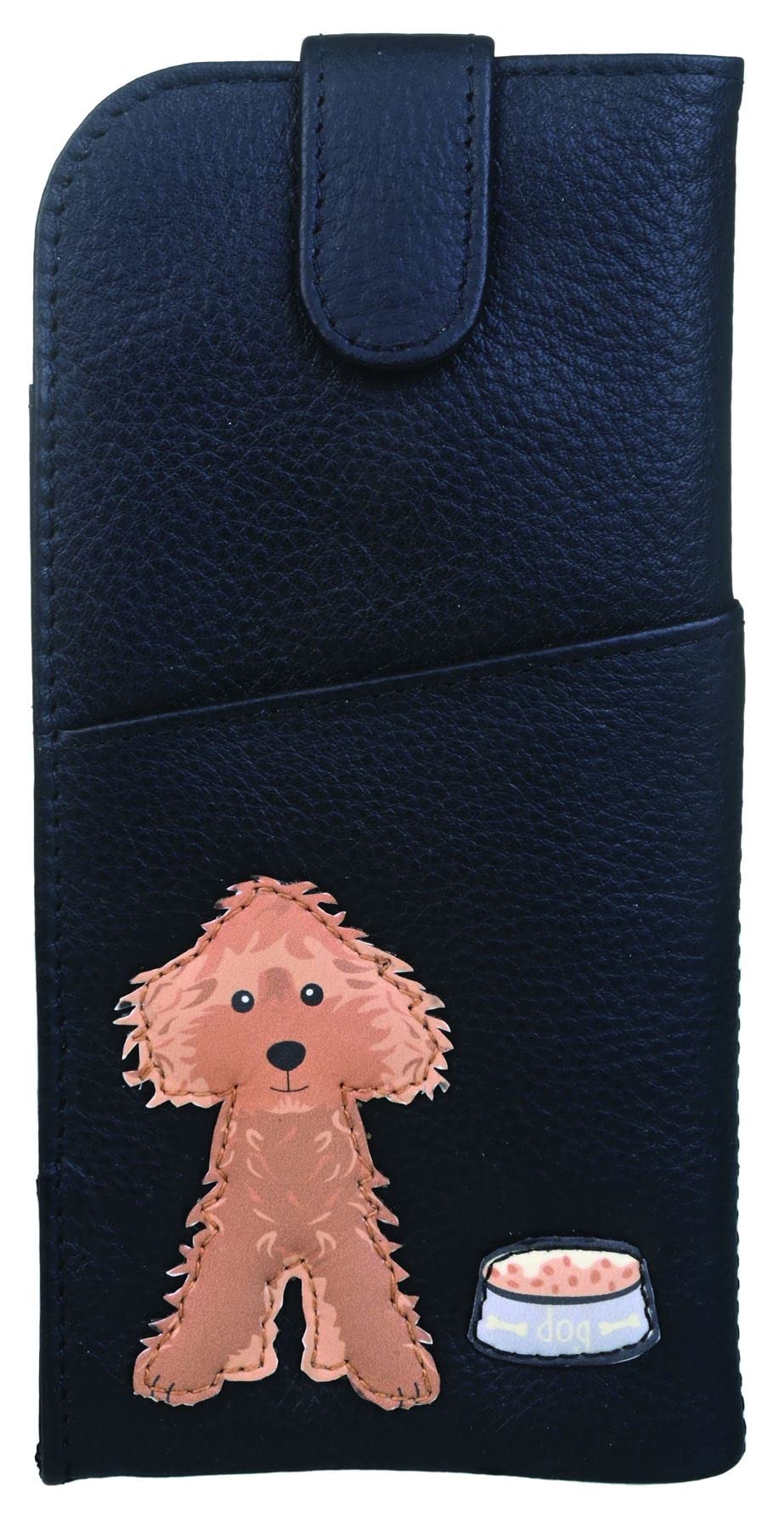 Mala Leather Black Bertie Collection Leather Glasses Case 5191_83