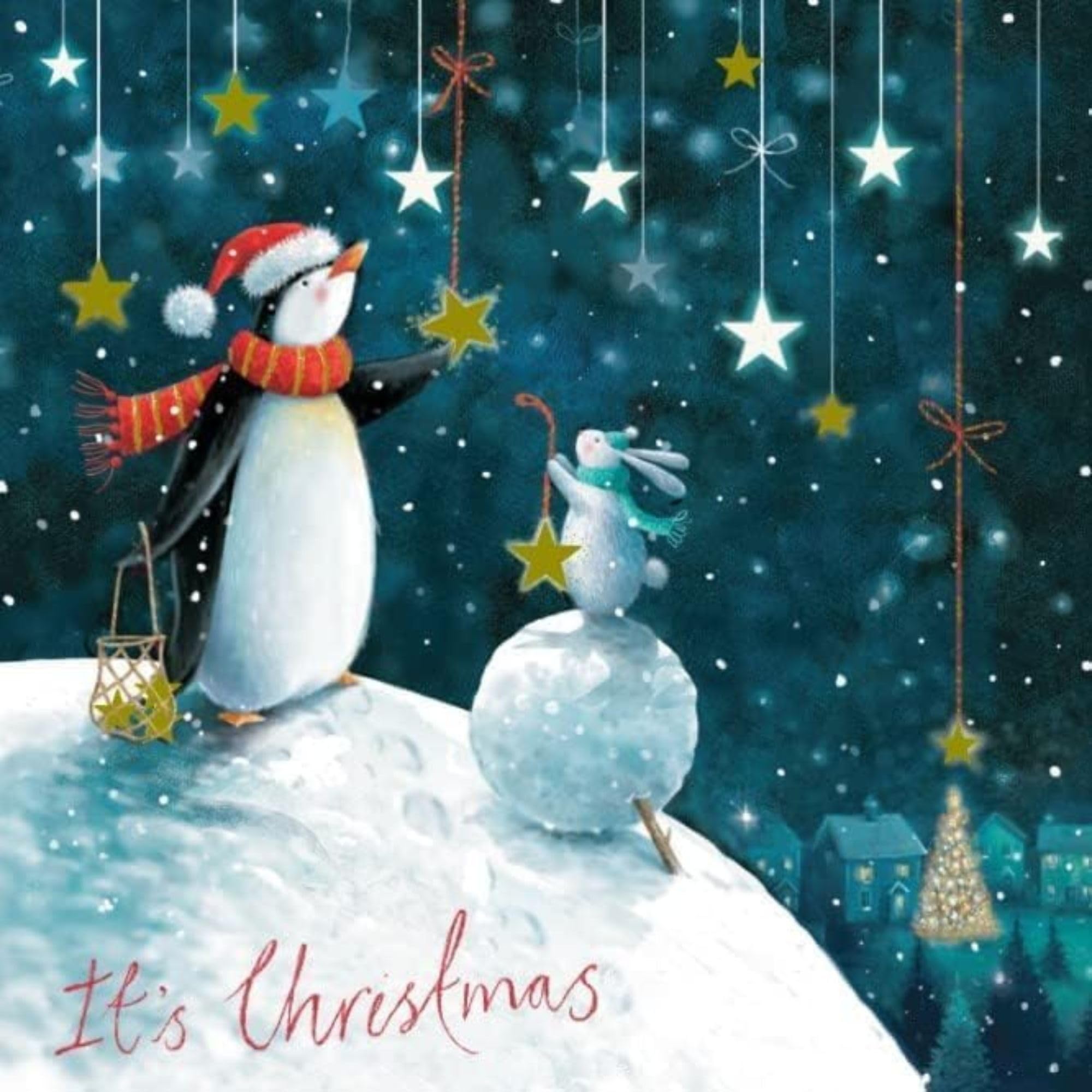 GBCC Charity Christmas Cards Box of 20 - Festive Penguin and Reindeer - Assorted Premium Greeting Cards Multipack with Envelopes - 10 Each of 2 Designs - Supporting UK Charities - Image 3