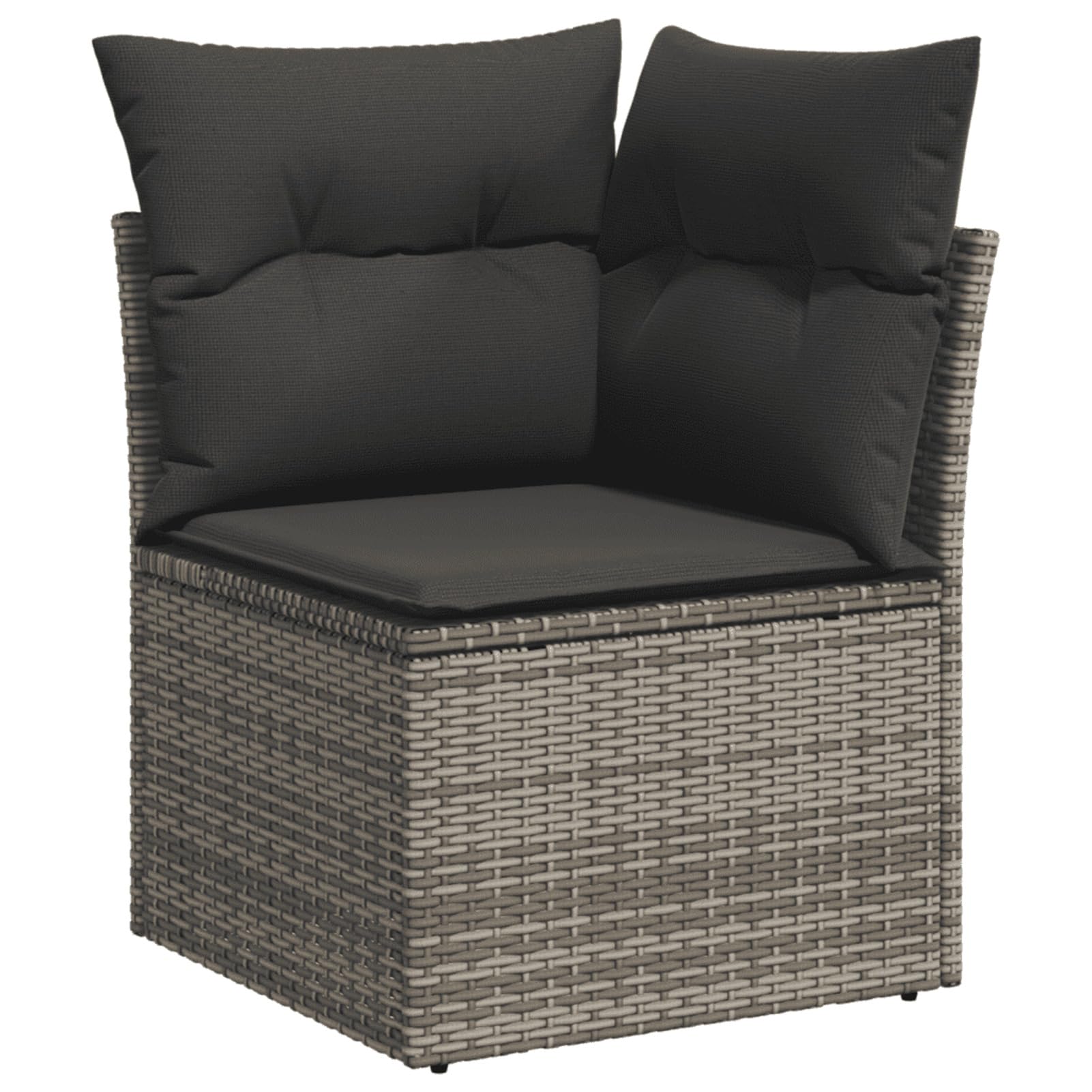 LAPOOH 7-częściowy zestaw wypoczynkowy z poduszkami rattanowymi PE Szary, Sofa Ogród Zewnętrzny, Ogród Sofa Taras, Sofy Tarasowe, Meble ogrodowe ogrodowe - 3219270
