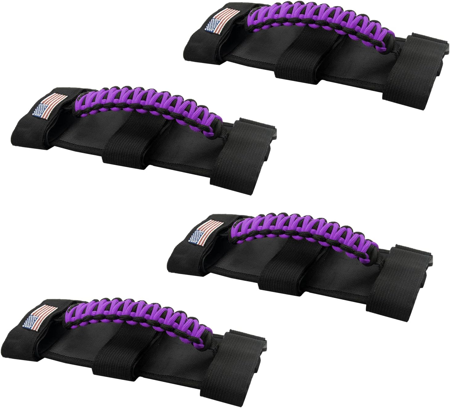 4 X Roll Bar Grab Handles Grip Handle Compatible with Jeep Wrangler JLU JK JKU TJ YJ LJ JT JL & Gladiator JT 1955-2022 UTV & ATV(Purple)