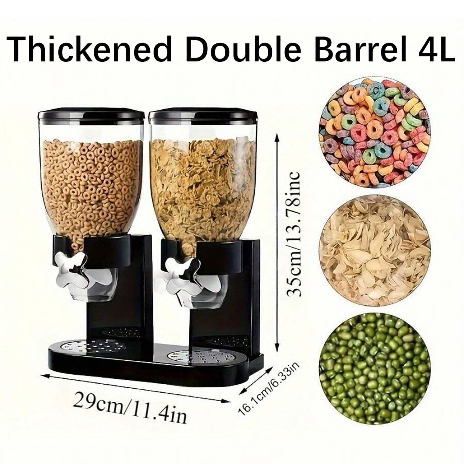 Distributori di Cibo, contenitori per Alimenti, Macchine per Farina d'avena a Doppio Controllo, Serbatoio per Cereali da Cucina, Serbatoio per Snack di Frutta secca d'avena per CER