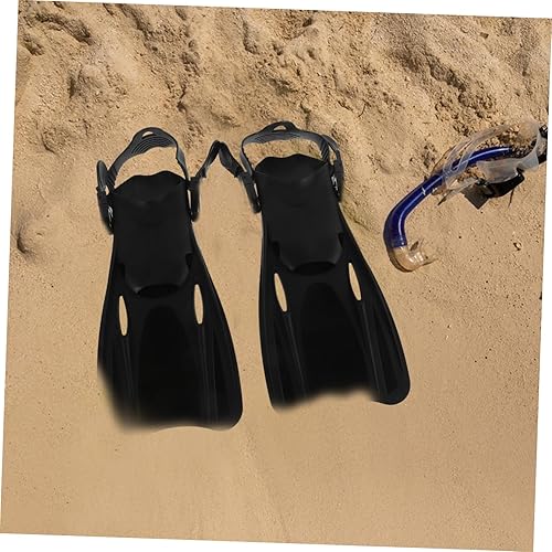 Miniatura 4 de Aletas de natación ajustables para adultos, aletas cortas de entrenamiento para mayor potencia y eficiencia para natación, esnórquel, deportes