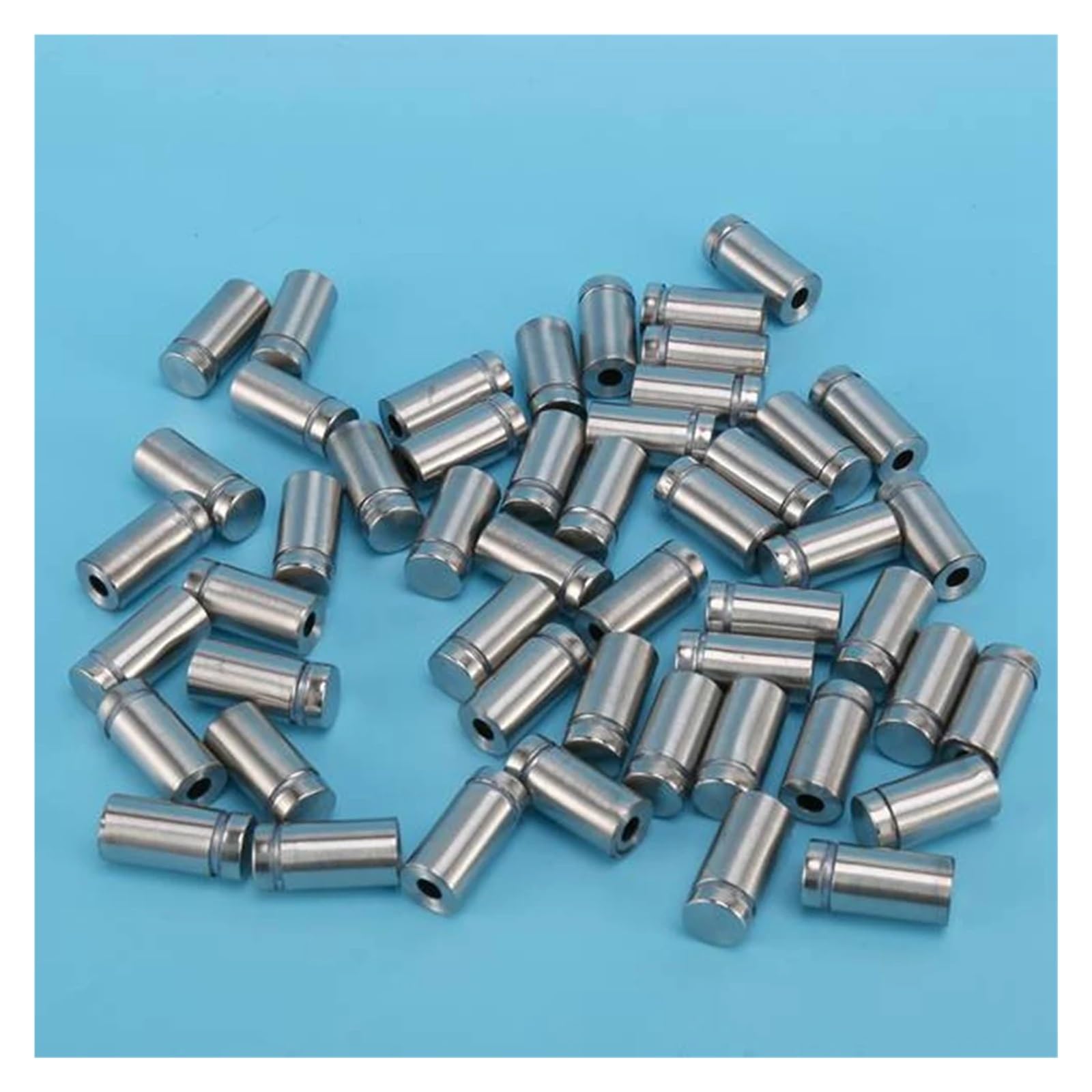 Pernos inoxidables del Soporte, 100 Unidades, Tornillos separadores de señales de Acero Inoxidable de 12x25 mm, adecuados for Fijaciones de separadores for Carteles de Vidrio
