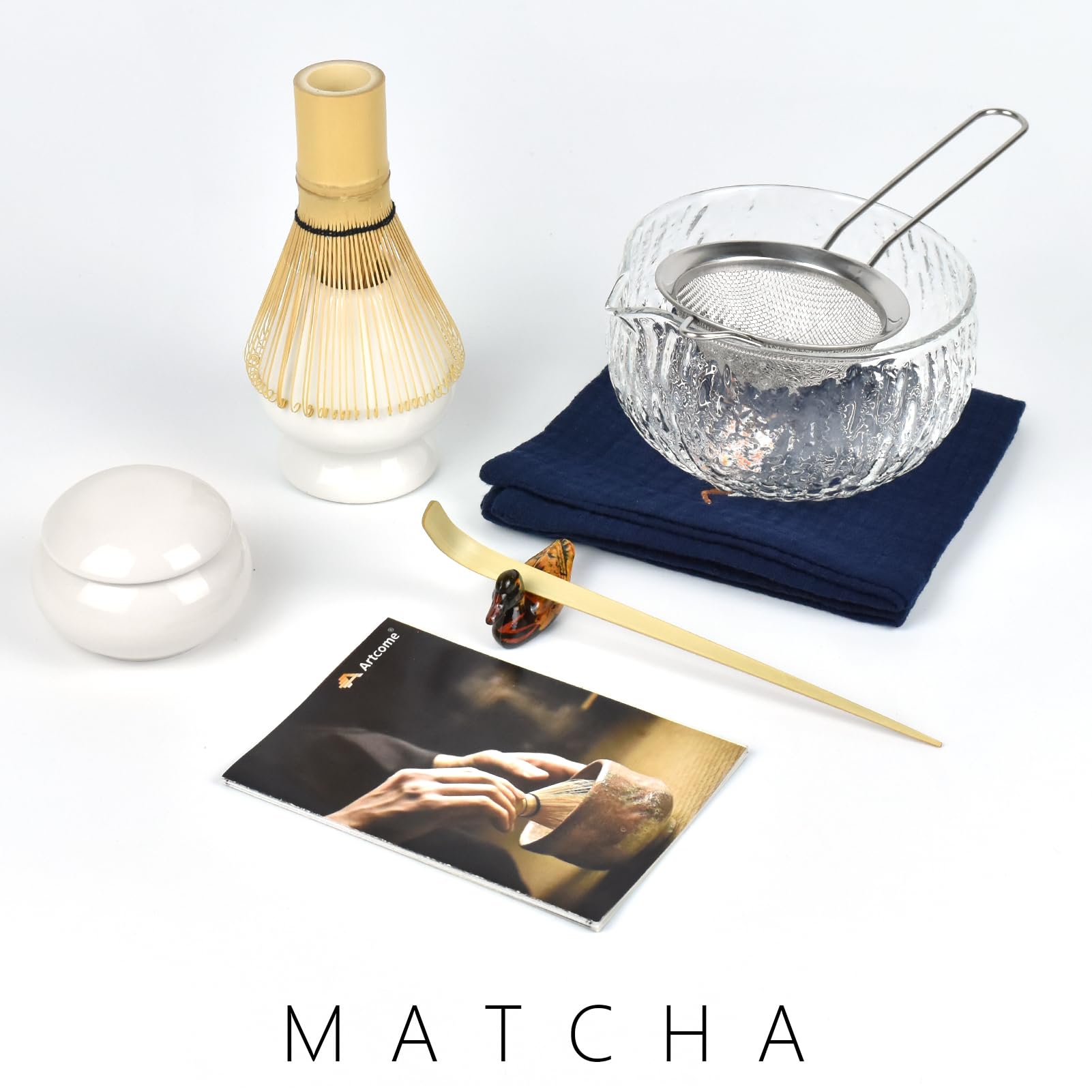 Set Da Tè Matcha Giapponese 9 Pezzi - Ciotola Con Beccuccio, Frusta Bambù, Accessori Cerimonia - Foto 5
