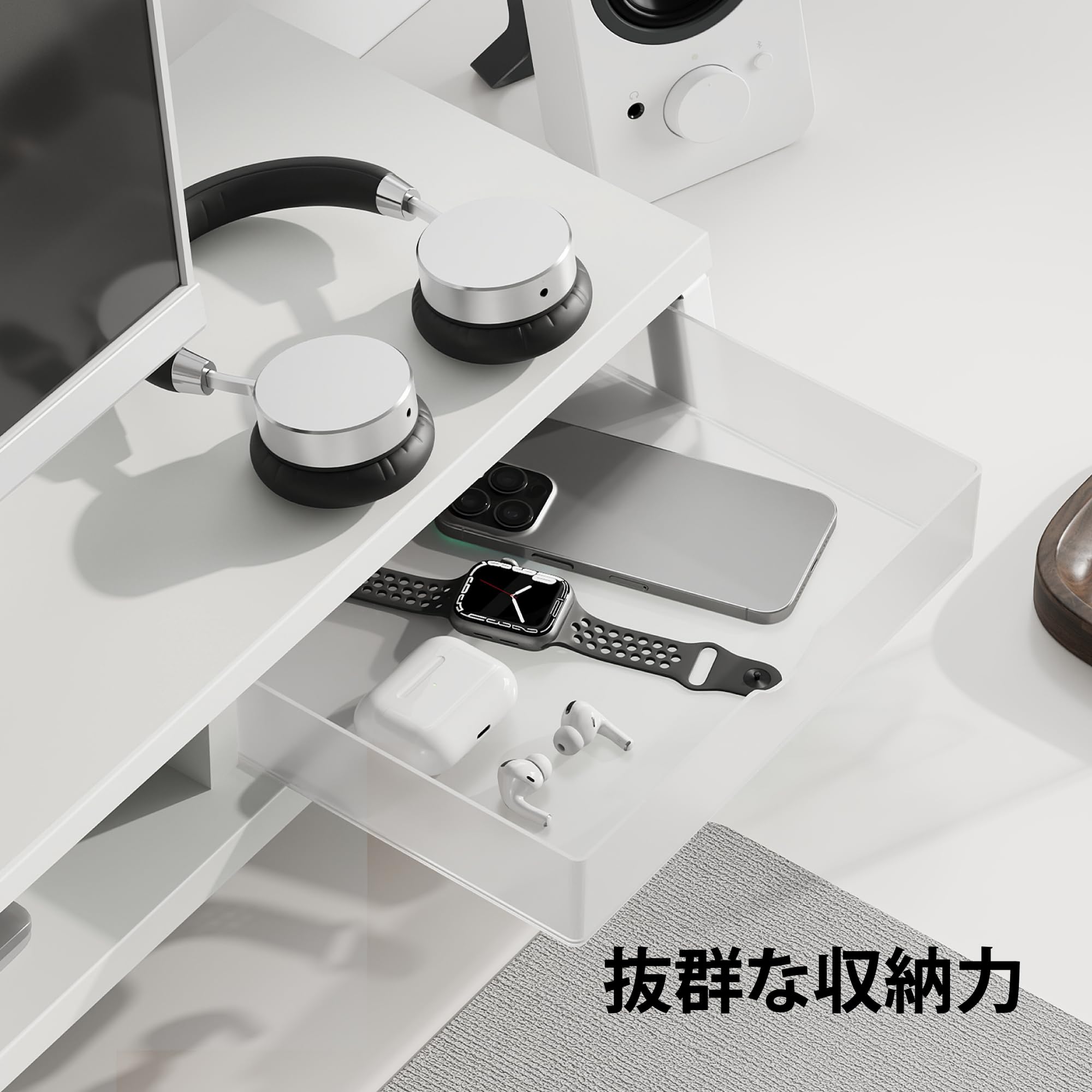 Fenge デュアルモニター用スタンド 100cm ホワイト Amazon.co.jp