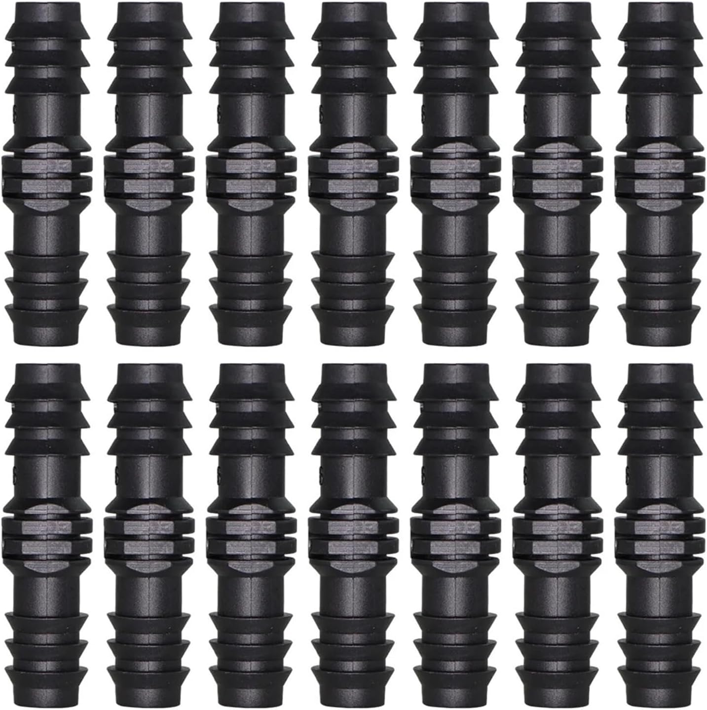 Giunti per irrigazione a goccia da 16 mm, connettori spinati da 1/2" per tubi in PE, raccordi per riparazione tubi, 10 pezzi per sistema di irrigazione da giardino