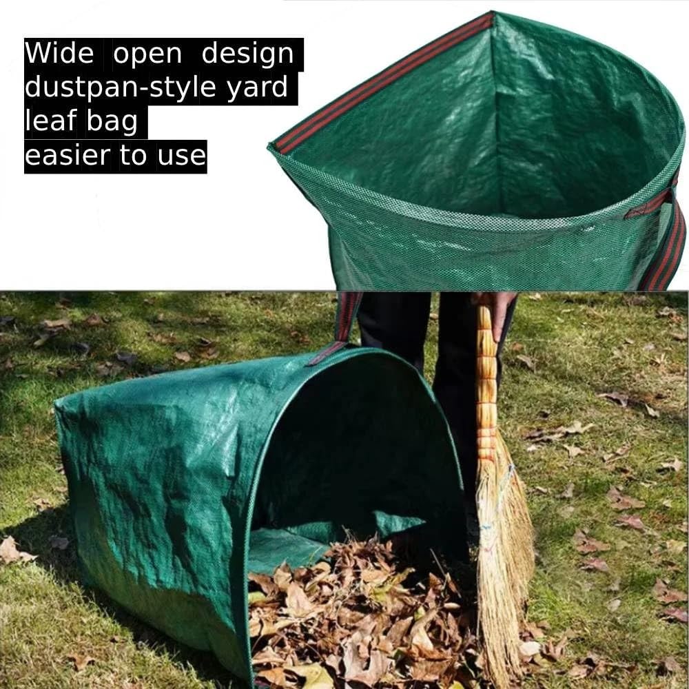 Bolsa para césped, hoja de jardín plegable reutilizable para hojas, recolector hierba y desechos con asas Bolsa para hojas