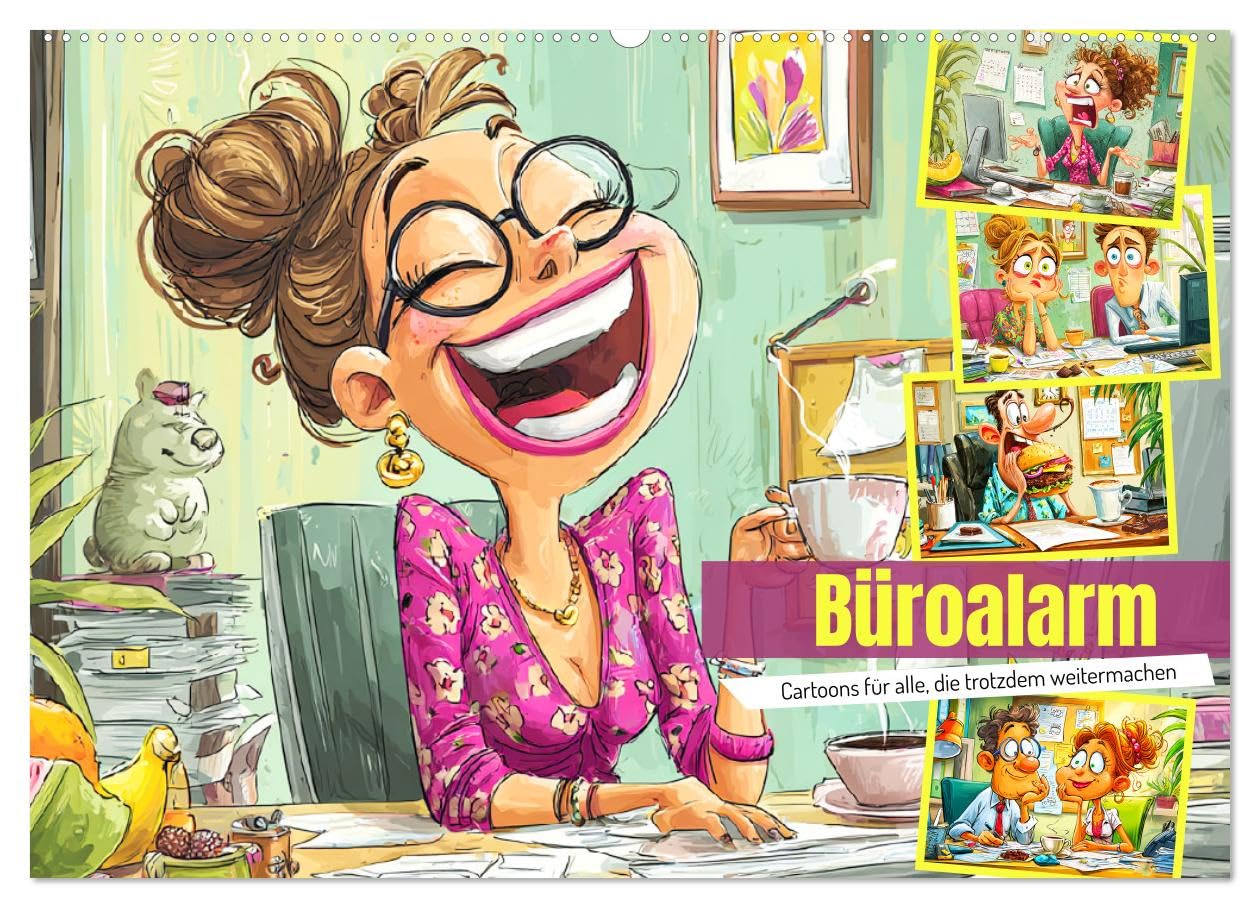 CALVENDO - Büroalarm. Cartoons für alle, die trotzdem weitermachen (Wandkalender 2027 DIN A2 quer), Monatskalender: Ein witziger Cartoon-Kalender für alle, die im Büro durchhalten müssen
